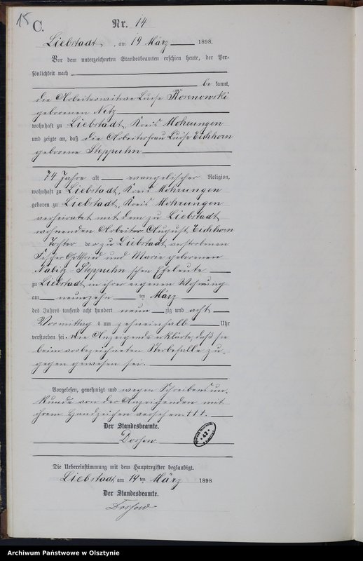 image.from.unit.number "Sterbe-Neben-Register Nr 1 - 46"