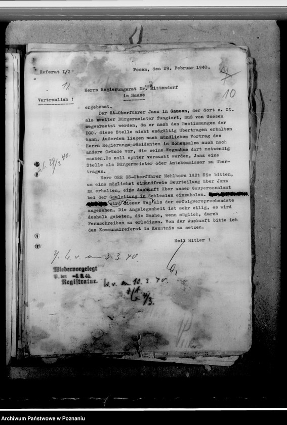 Obraz 15 z jednostki "Janz, Kurt - Bürgermeister in Gnesen"