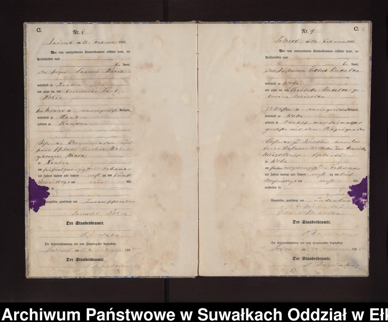 image.from.unit.number "Sterbe-Neben-Register des Preussischen Standes-Amtes Neuhoff Kreis Loetzen"
