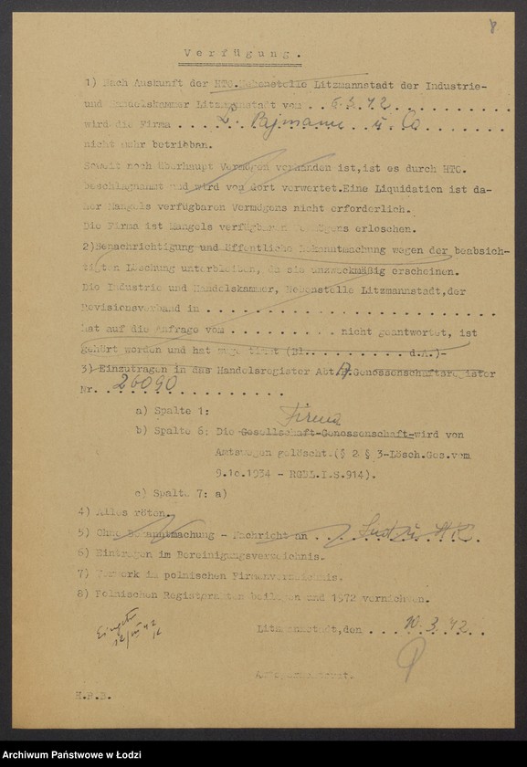 Obraz 10 z jednostki "Lajbusz Najman, Abram Rozental „Dom Mody Lena“ – wytwórnia i sprzedaż konfekcji"