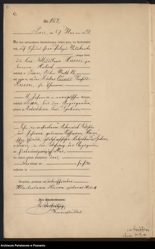 Obraz 11 z jednostki "Księga zgonów tom III"