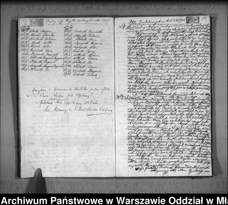 Obraz 15 z jednostki "Akta urodzin, małżeństw i zgonów"