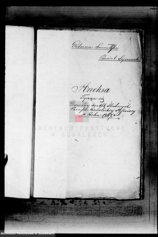 image.from.unit.number "Anexa tyczące się Dowody do Akt Ślubnych Parafii Katolickiej Sto Jeziory z Roku 1867"