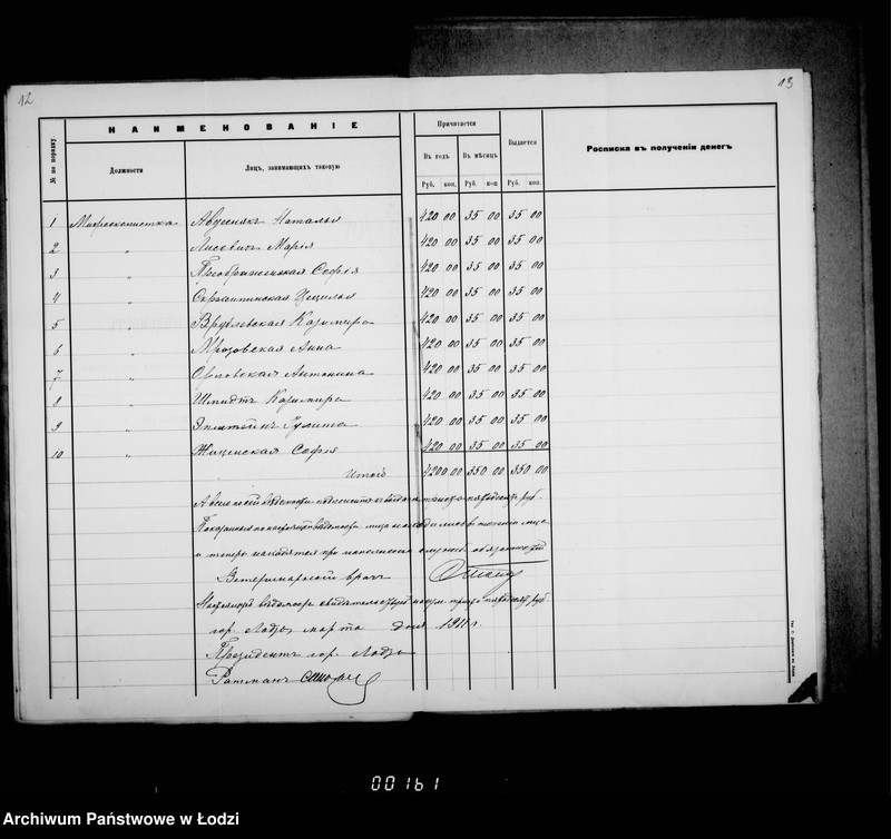 Obraz 14 z jednostki "O razmeščenji dolžnostej na skotobojne i uplate voznagraždenija služaščim"