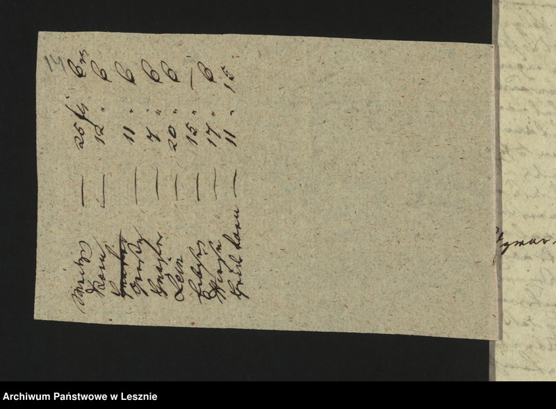 Obraz 16 z jednostki "[Akta in Bezug auf die von der Südpreussischen Provinzialzoll und Konsumtionssteuerdirektion in Posen an das allhiesige Zoll und Konsumtionssteueramt erlassene Zirkularverfügung]"