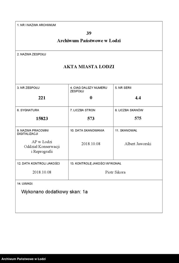 image.from.unit.number "Księga inwentarzowa nieruchomości m. Łodzi al. 1 Maja"