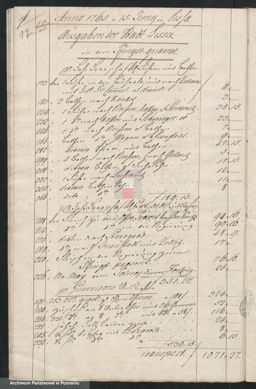 Obraz 19 z jednostki "Quartalrechnungen der Stadt Lissa; język niemiecki"