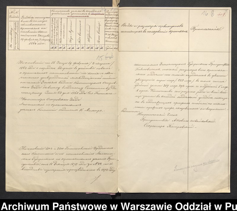 Obraz 15 z jednostki "O urządzaniu chłopów byłej rządowej wsi Zalesie, gm. Długosiodło, wchodzącej w skład prywatnej własności Przetycz podlegającej ziemianinowi Stanisławowi Damięckiemu cz.10"