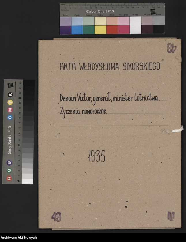 image.from.unit.number "Denain Viktor, generał, minister lotnictwa.  Życzenia nowaroczne."