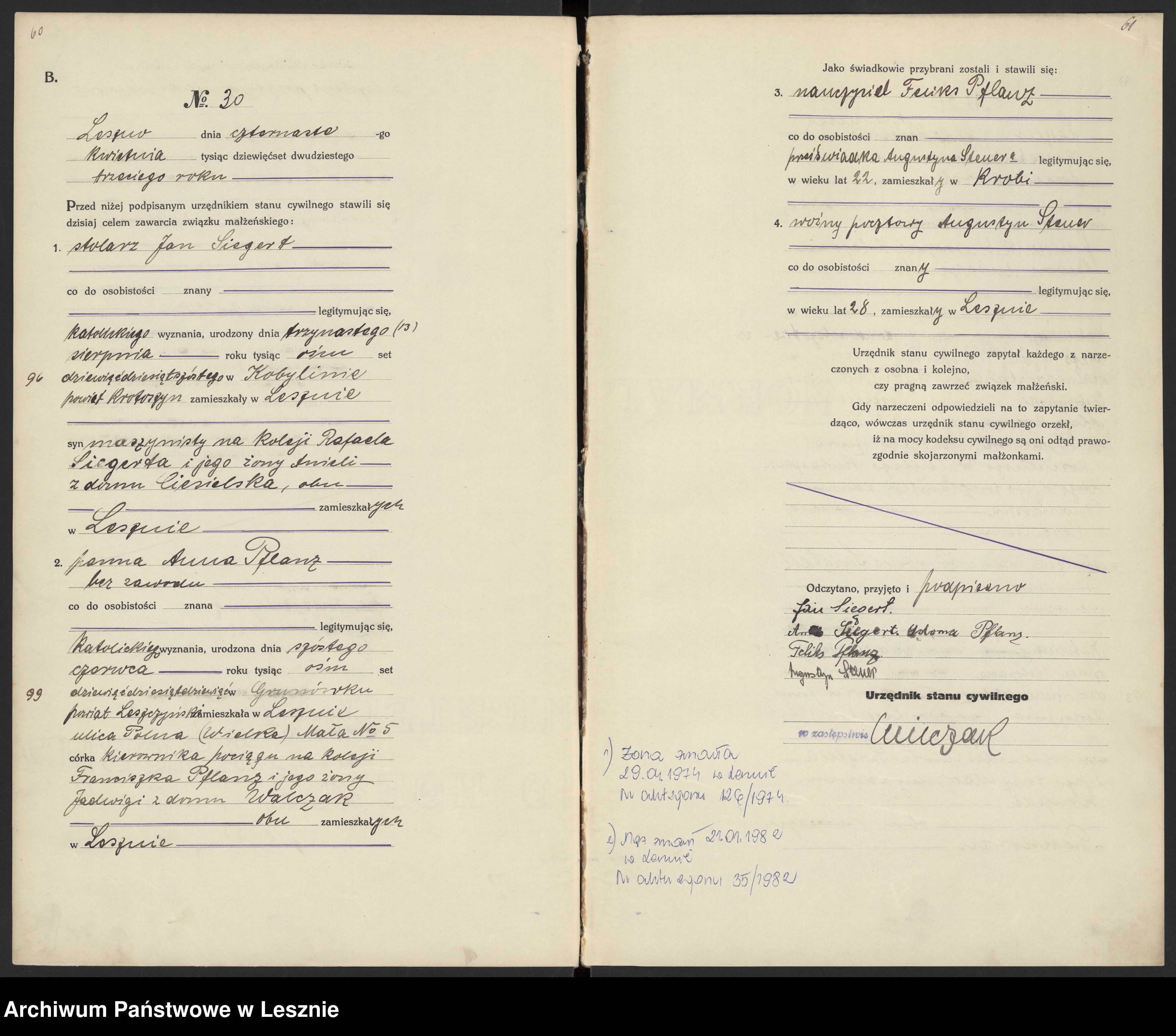 Skan z jednostki: Księga małżeństw