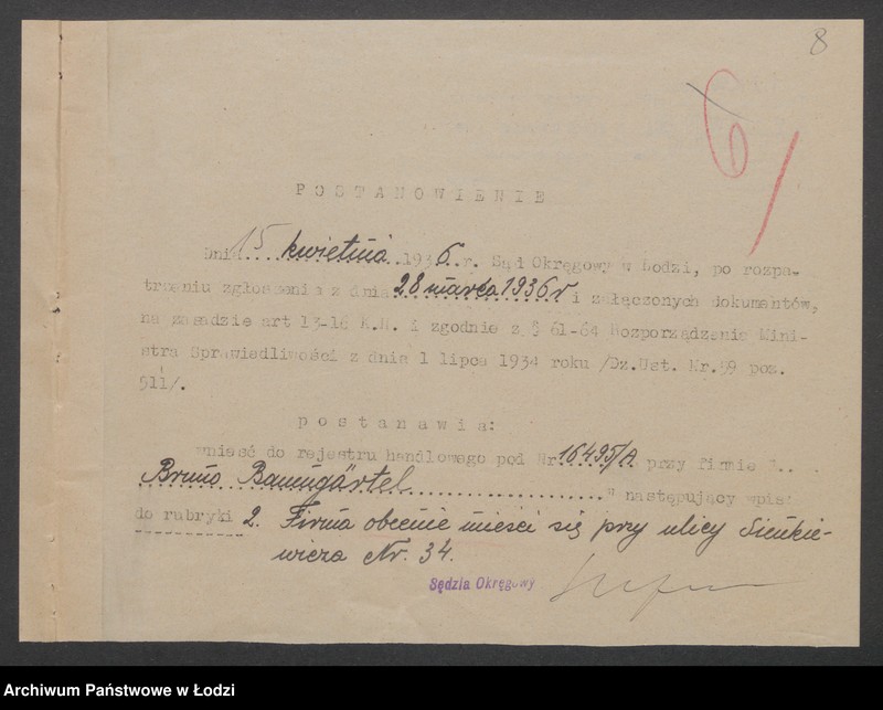 Obraz 10 z jednostki "Bruno Baumgärtel – przedstawicielstwo handlowe"