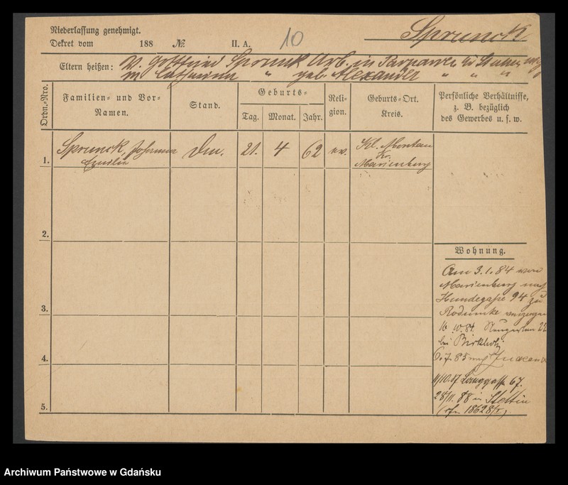 image.from.unit.number "Karty meldunkowe: Spruch - Sryslowski"