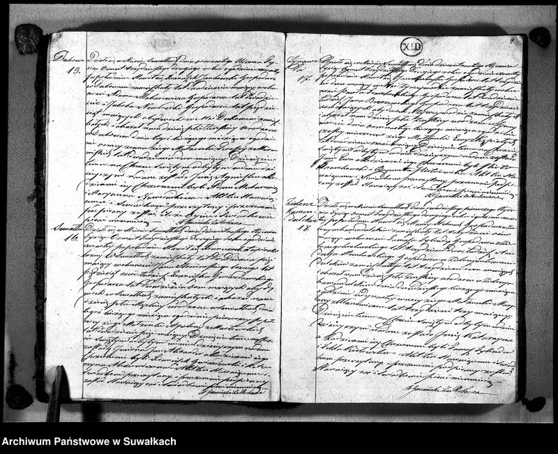 Obraz 9 z jednostki "Księga duplikat urodzonych, zaślubionych i zmarłych urzędnika stanu cywilnego, parafyi suwalskiey na rok 1832"