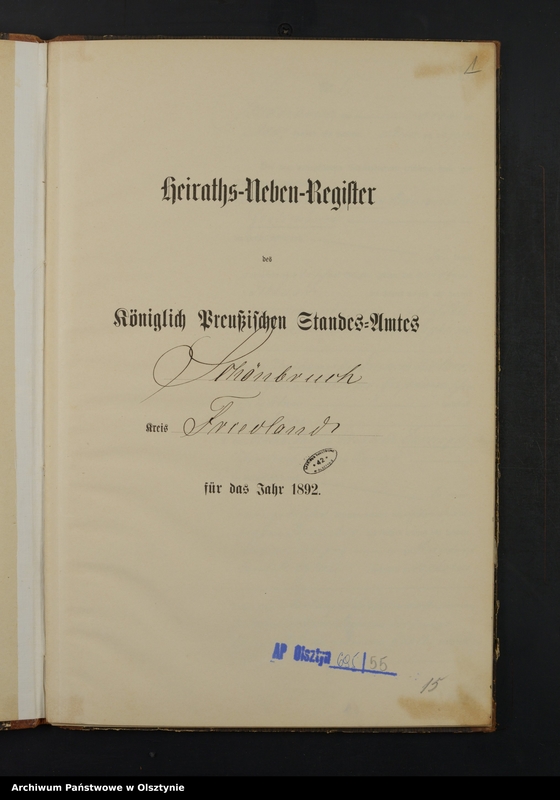 image.from.unit.number "Heiraths-Neben-Register Nr 1 - 22"