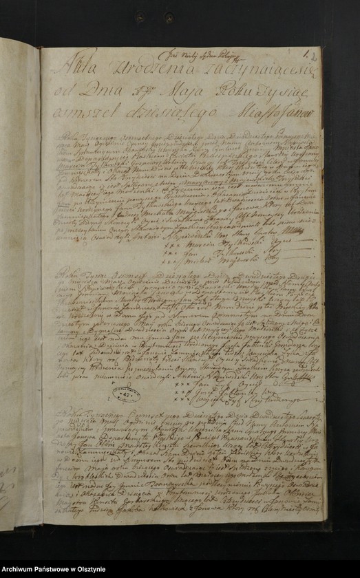 image.from.unit.number "Akta Urzędnika Stanu Cywilnego w Departamencie Płockiem Powiecie Przasnyskiem Gminy Miasta Janowa zawierające w sobie: Akta Urodzenia, Zapowiedzi, Slubow, Zeńscia za Rok 1810 1-go Maji Janow"