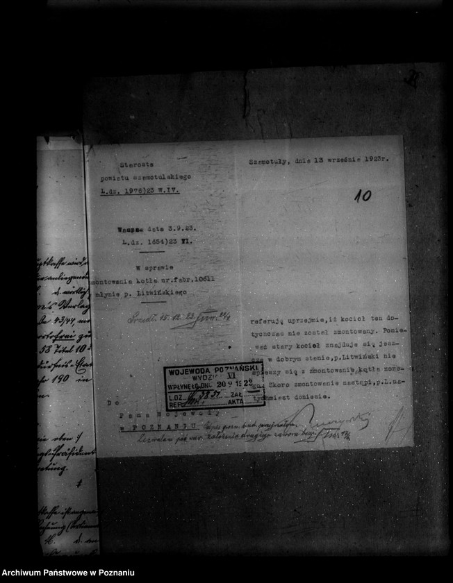 Obraz 14 z jednostki "Młyn parowy E. Litwińskiego w Szamotułach nr woj. kotła 162"