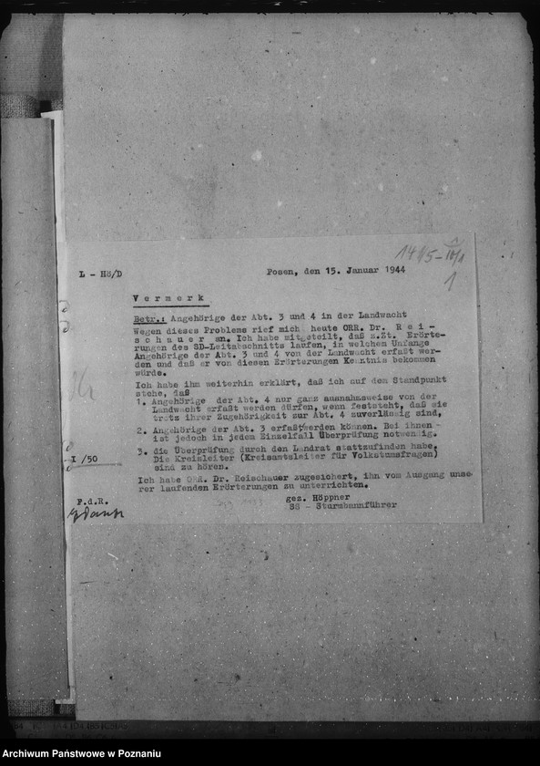 Obraz 5 z jednostki "Angehörige der Abteilung IV. und III. In der Landwacht"