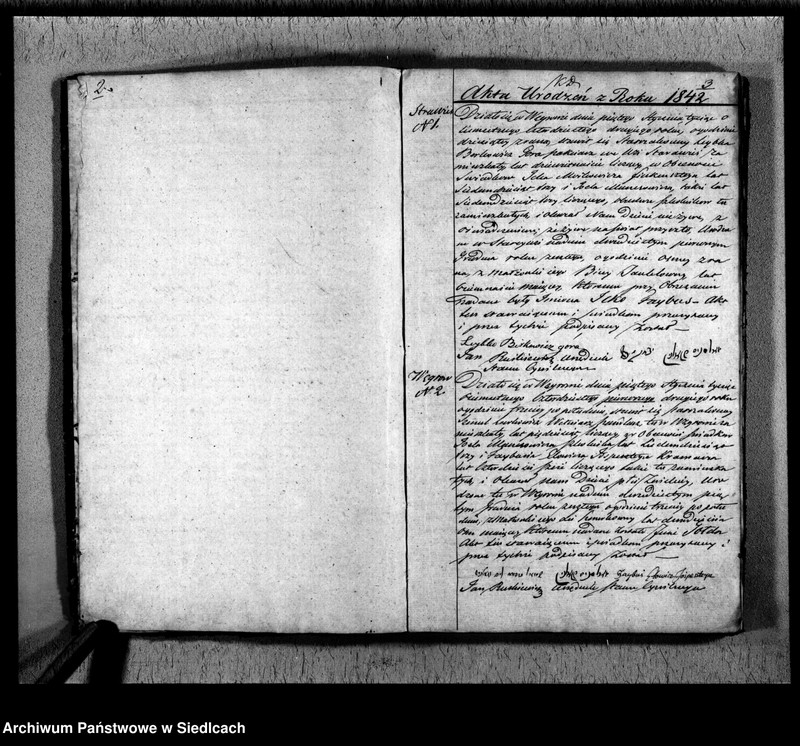 Obraz z jednostki "Akta urodzeń, małżeństw, zgonów"