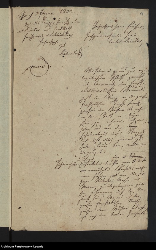 Obraz 13 z jednostki "[Die Verbesserung des Weges auf Fraustadt zu ad Instantiam des Herrn Landesdirektors Freicherrn von Schlichting]"