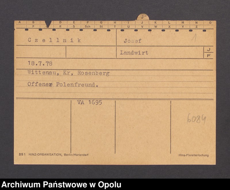 Obraz 3 z jednostki "[Czellnik Josef, ur. 18.7.1878, zam. Wittenau]"