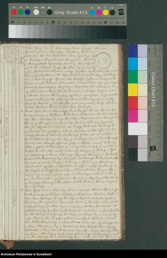 Obraz 3 z jednostki "Akta zeszłych gminy puńskiey odpierwszego stycznia do dnia ostatniego grudnia 1815 roku."