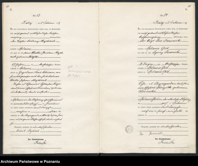 Obraz 10 z jednostki "Księga miejscowa zgonów [Rejestr główny zgonów]"