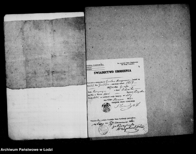 Obraz 7 z jednostki "j. w . nad nieletnimi Antonim, Marianną, rozyną, Matyldą, Gustawem rodzeństwem Bergman po zmarłym Józefie Bergman"