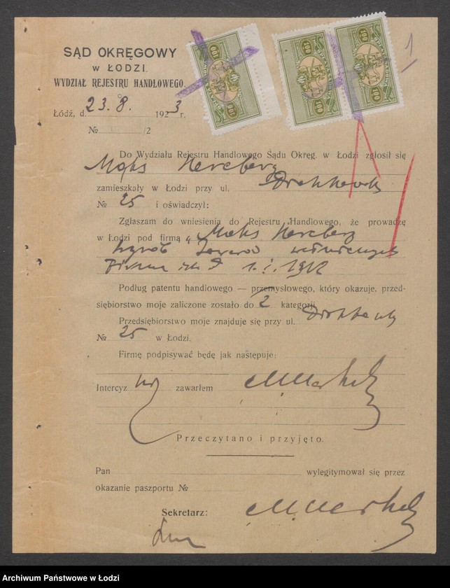 Obraz 3 z jednostki "Maks Hercberg – wyrób towarów wełnianych"