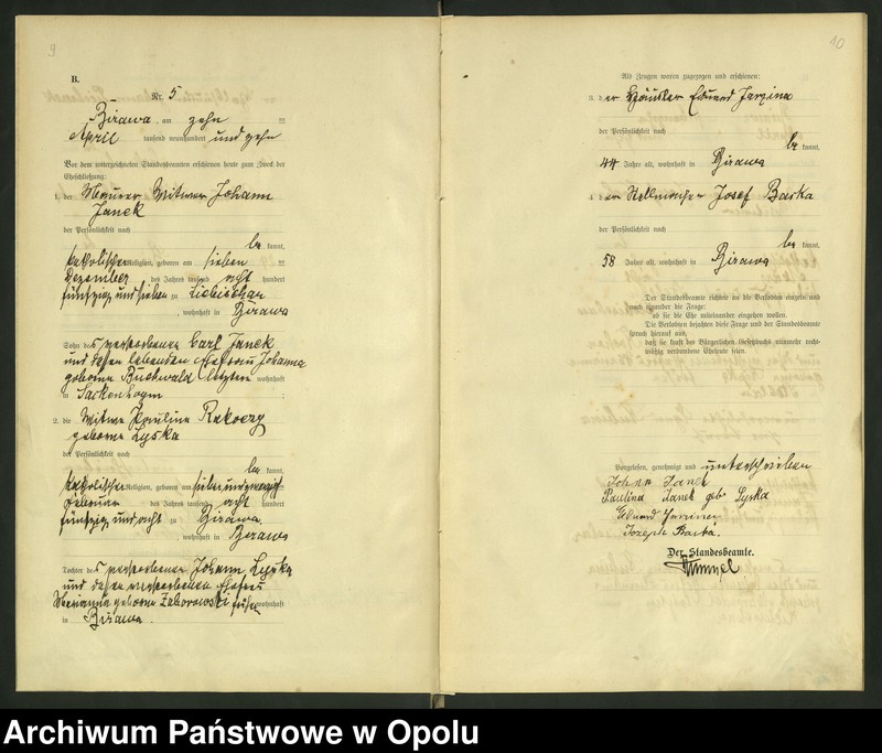 image.from.unit.number "[Urząd Stanu Cywilnego Bierawa Księga Małżeństw Rok 1910-11]"