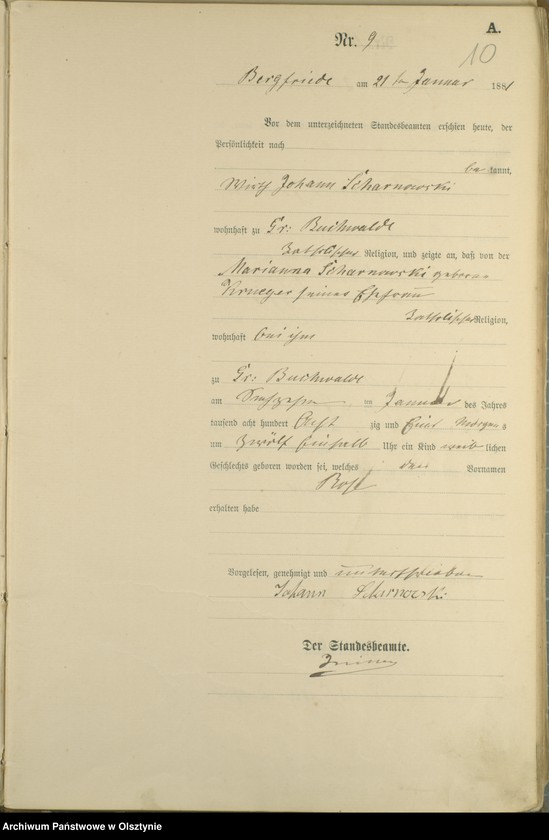 image.from.unit.number "Geburts-Haupt-Register Nr 1 - 98"