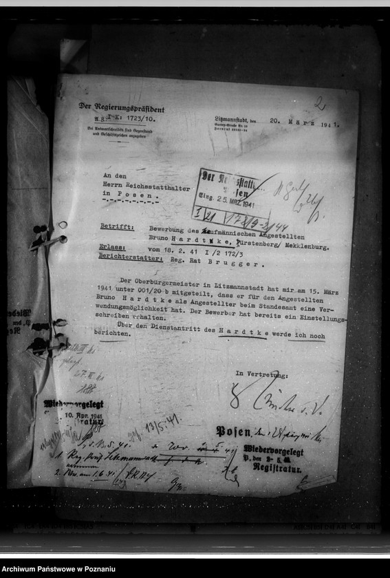 Obraz 7 z jednostki "Bewerbungen um Anstellung im Beamtendienst"