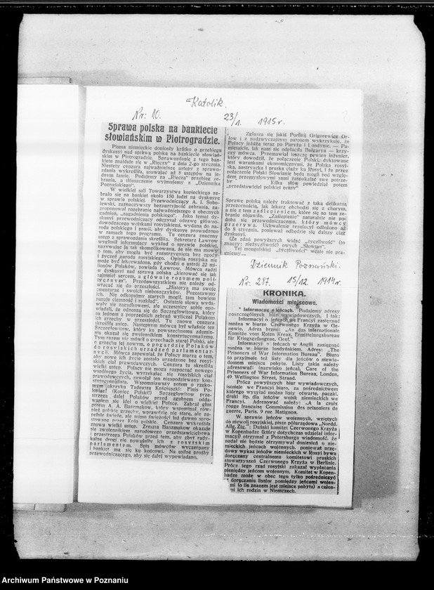 Obraz 6 z jednostki "Wiadomości wojenne z frontu walk [wycinki prasowe]"