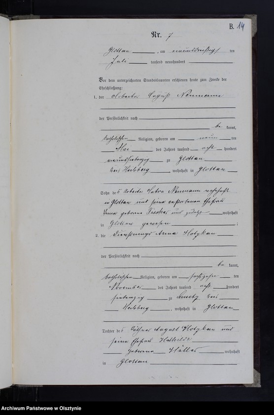 image.from.unit.number "Heiraths-Neben-Register Nr 1 - 14"
