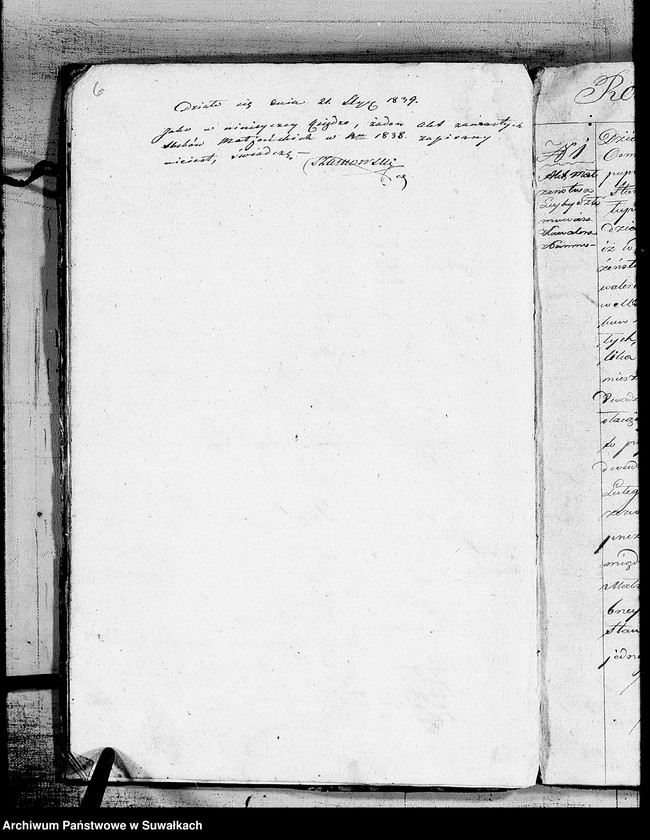 image.from.unit.number "Księga dla zapisywania aktów zaślubionych Urzędnika Stanu Cywilnego wyznania mojżeszowego miasta Olity pow. Kalwaryjskiego"