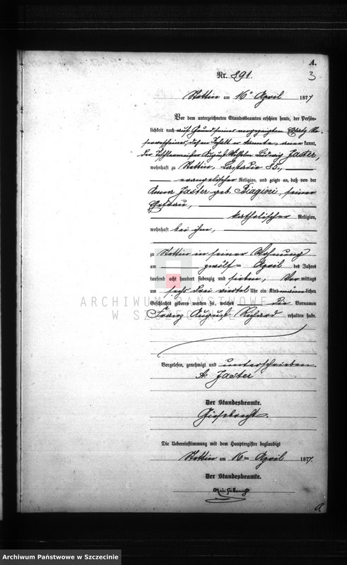 Obraz 6 z jednostki "Geburts-Register (Neben-Register) Band III"