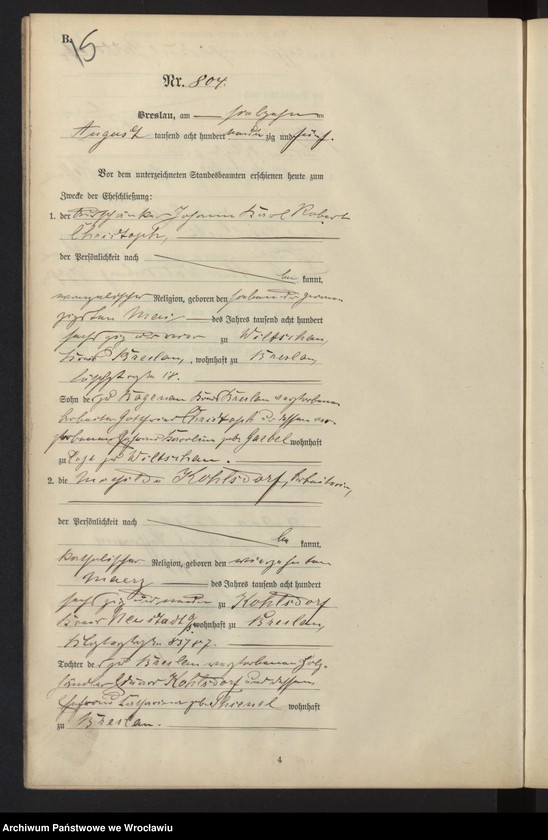 image.from.unit.number "Heiraths-Haupt-Register Breslau II 1895 Band 5"