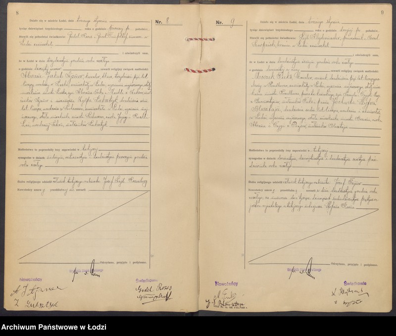 Obraz 7 z jednostki "Akta małżeństw od numeru 1 do numeru 692"