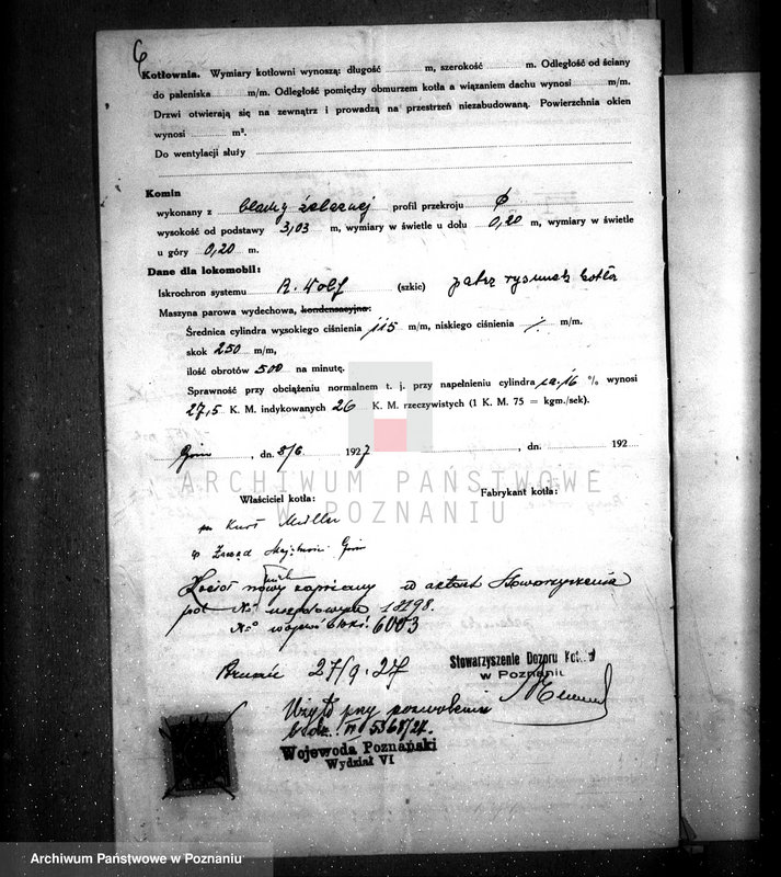 Obraz 10 z jednostki "Majętność Górzno, pow. leszczyński, własność K. Mueller nr woj. kotła 6003"