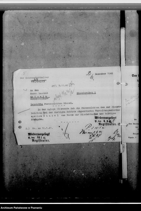 Obraz 9 z jednostki "Hinkel, Philipp, Amtskommisar, Konin"