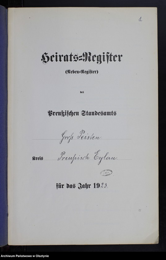 Obraz 3 z jednostki "Heiraths-Neben-Register Nr 1 - 8 [ Księga małżeństw - wtóropis ]"