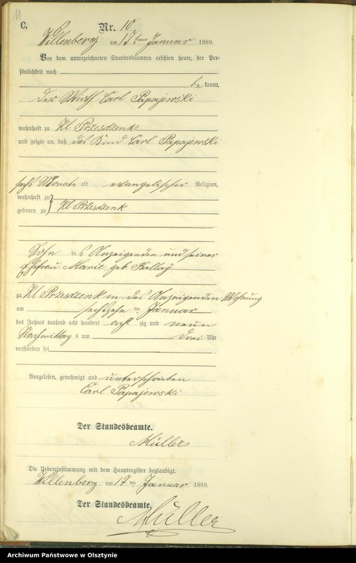 image.from.unit.number "Sterbe-Neben-Register Nr 1 - 174"