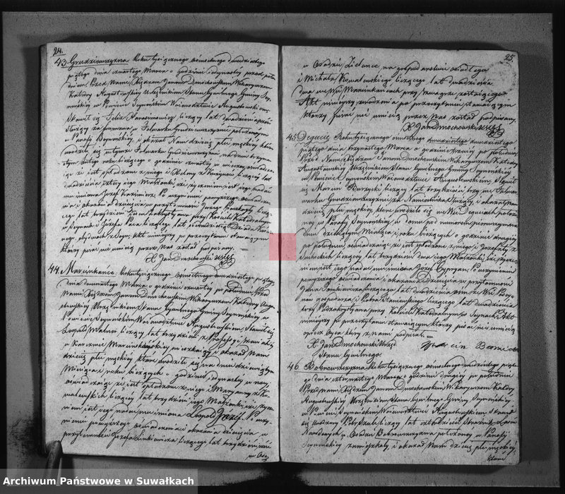 image.from.unit.number "Akta urodzonych gminy seyneńskiey w roku 1825."