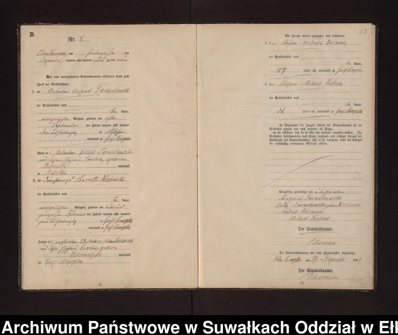 image.from.unit.number "Heiraths-Neben-Register des Preussischen Standes-Amtes Gross Konopken Kreis Loetzen"