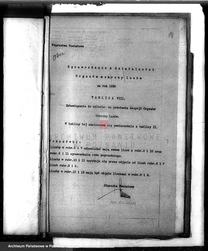 Obraz 18 z jednostki "Sprawozdanie z działalności organów ochrony lasów za 1930"