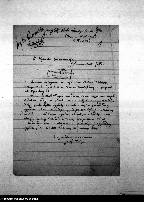 Obraz 4 z jednostki "[Podania o zasiłek pieniężny]"