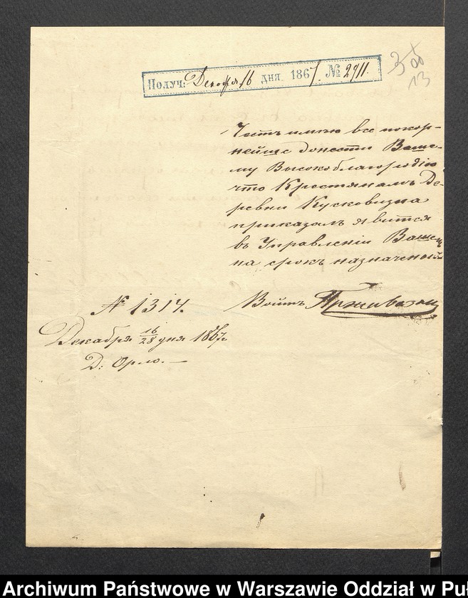 image.from.unit.number "O urządzaniu chłopów byłej państwowej wsi Kolonialnej wchodzącej w skład byłej ekonomii Brok, gm. Poręba"