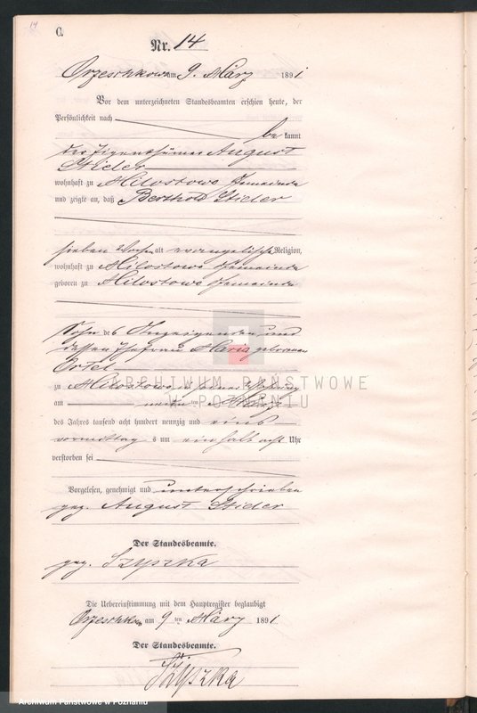 Obraz 17 z jednostki "Księga zgonów"