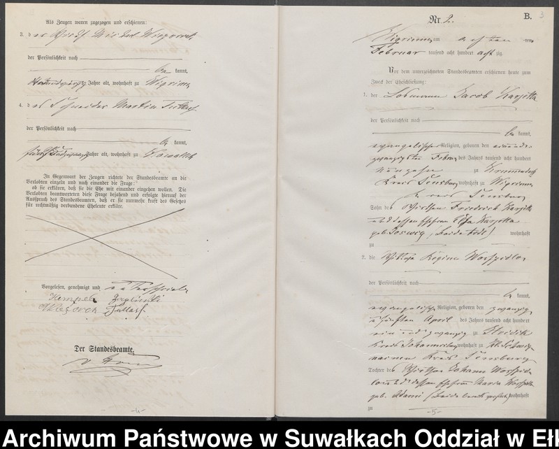 image.from.unit.number "Heiraths-Haupt-Register des Königlich Preussischen Standes-Amtes Guszianka Kreis Sensburg"