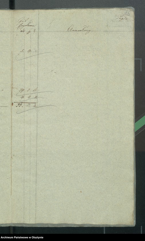 image.from.unit.number "Kirchen Rechnung über Einnahme und Ausgabe bei der ewangelischen deutschen und polnischen Kirche zu Riesenburg"