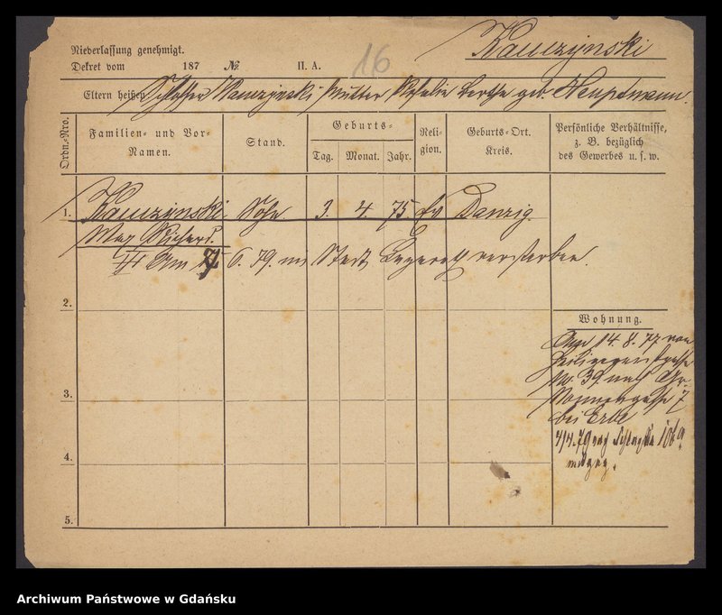 image.from.unit.number "Karty meldunkowe: Katzler - Kaumann"